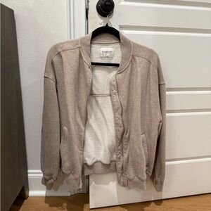 Abercrombie & Fitch Beige Bomber Jacket